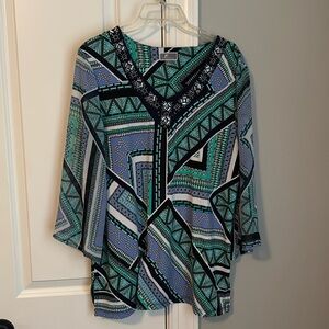 Dressy blouse with beading details